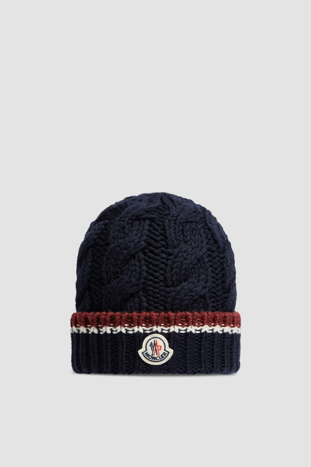 Bonnet laine bleu nuit Moncler-influensse