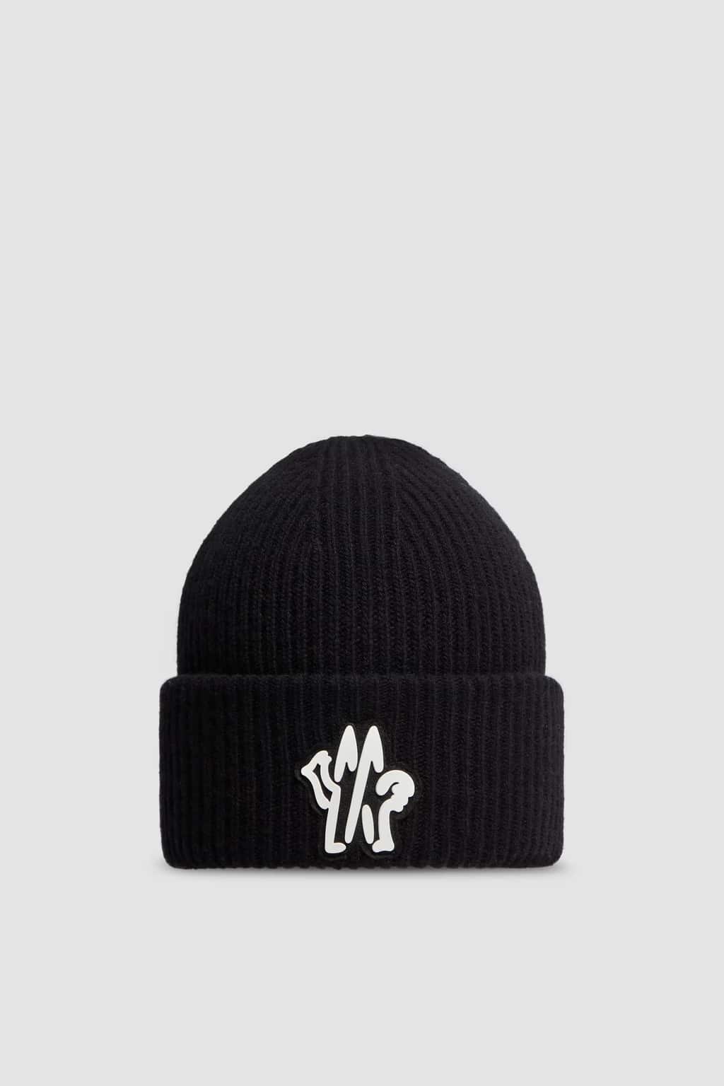 Bonnet laine cardée noir Moncler-influensse