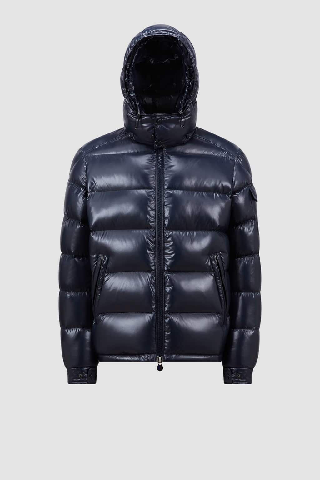 Doudoune courte capuche Maya bleu nuit Moncler-influensse