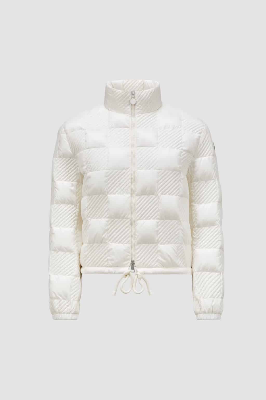Doudoune courte Ancy losanges blanc Moncler-influensse