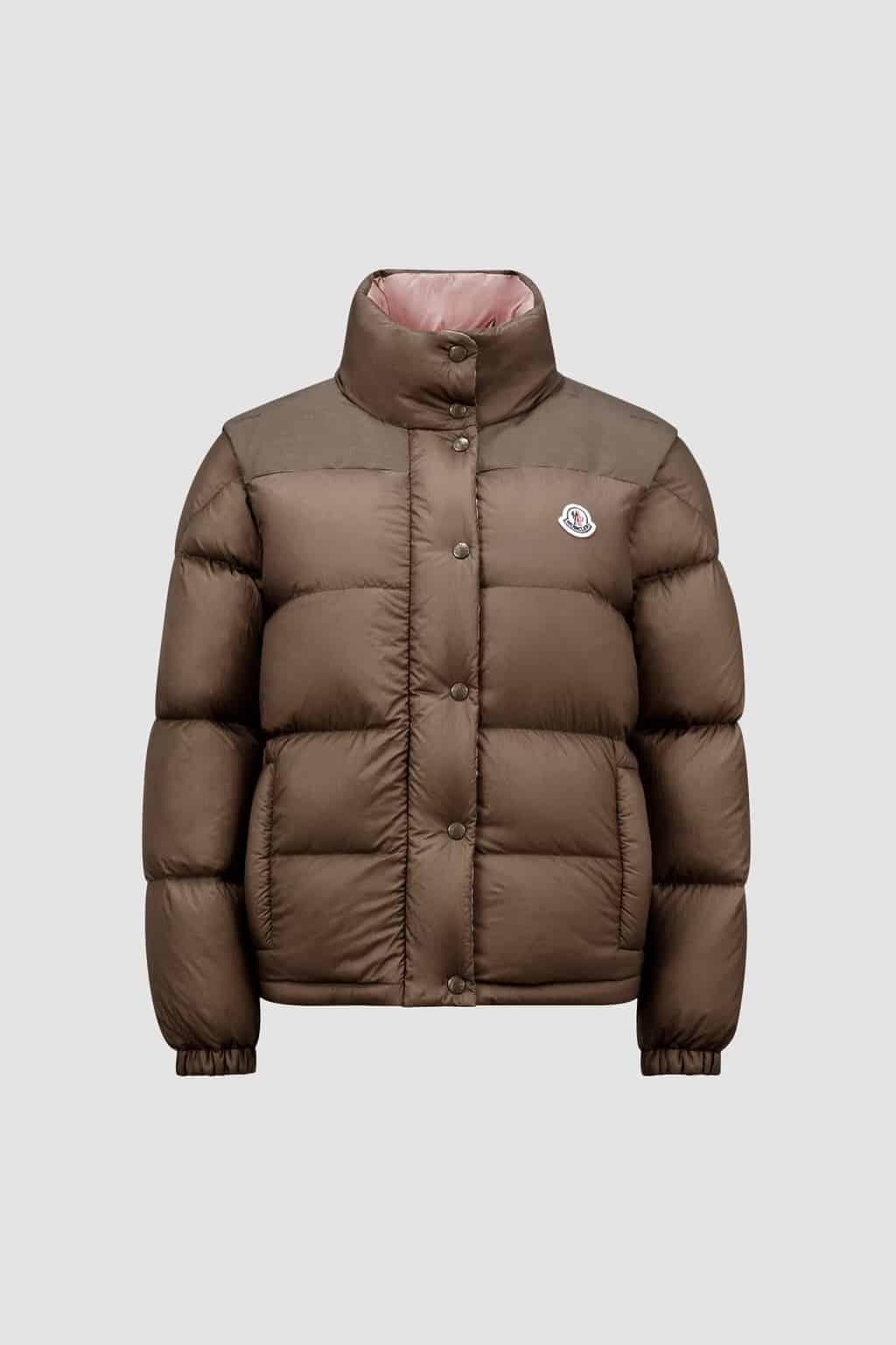 Doudoune courte réversible marron Moncler Verone-influensse