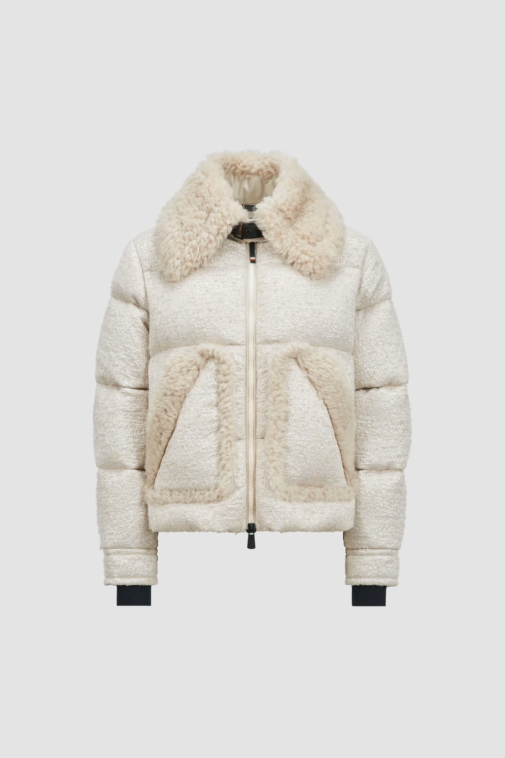 Doudoune courte Stowe Shearling beige clair Moncler-influensse