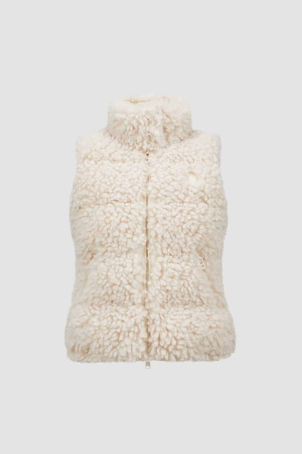 Doudoune sans manches Wourl Teddy blanc cassé Moncler-influensse