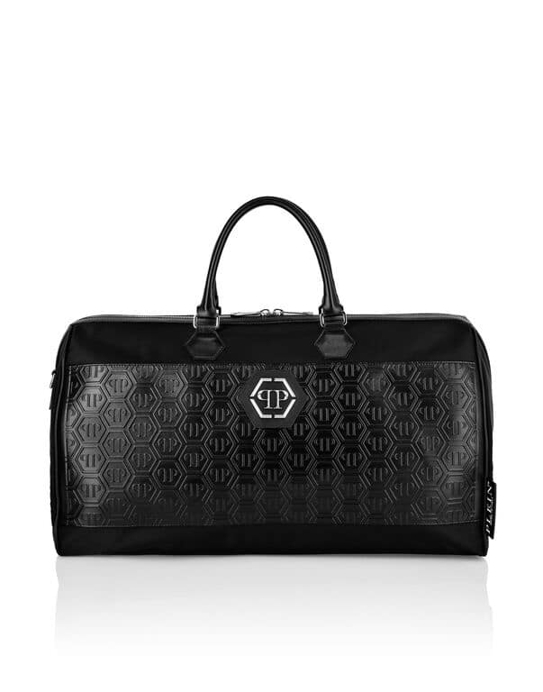 Sac de voyage monogram noir Philipp Plein-influensse