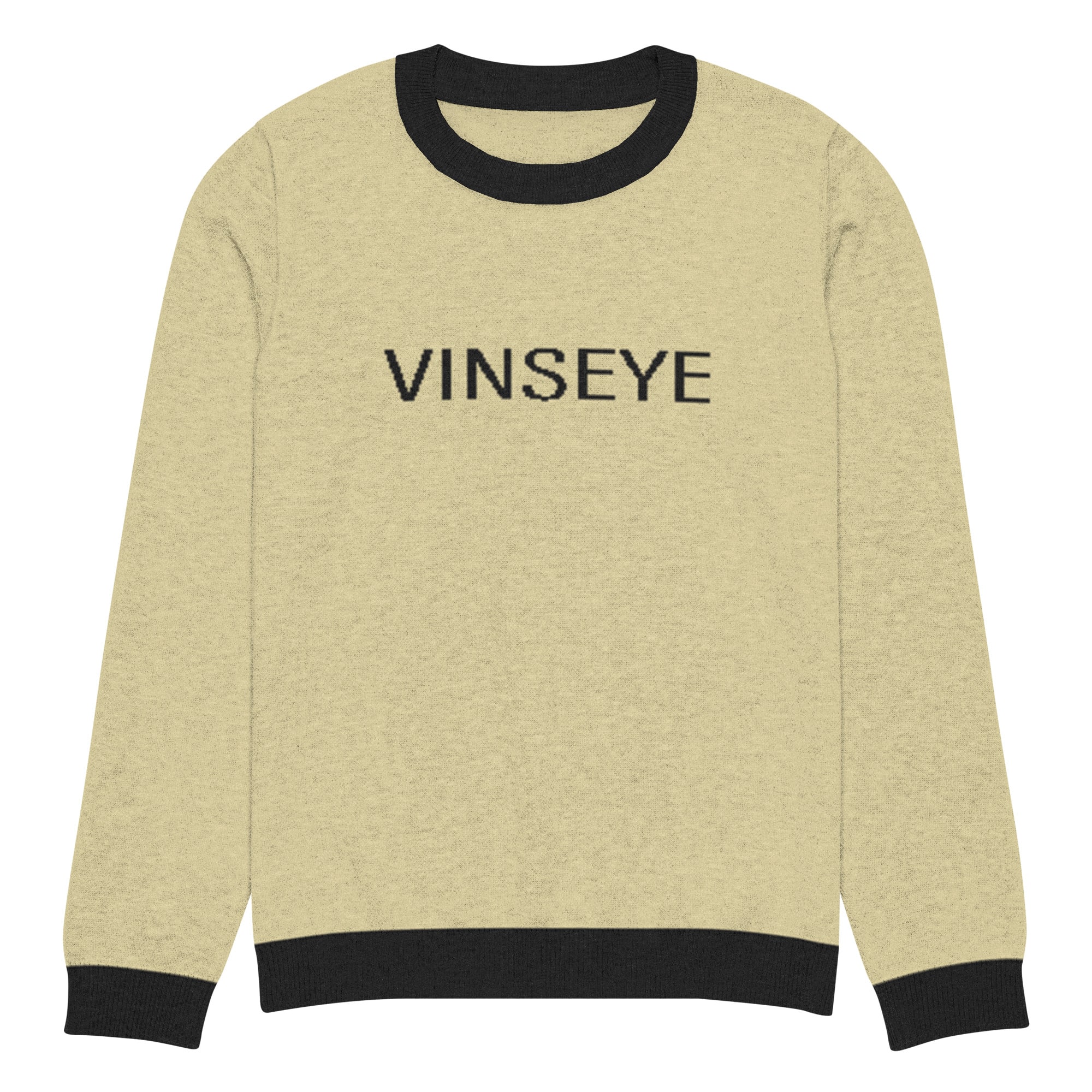 Pull tricot luxe logo type velouté Vinseye-influensse