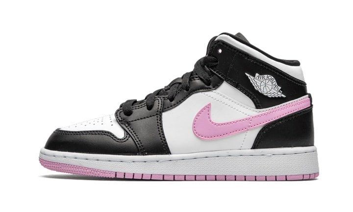 Air Jordan 1 Mid Black Light Artic Pink-influensse