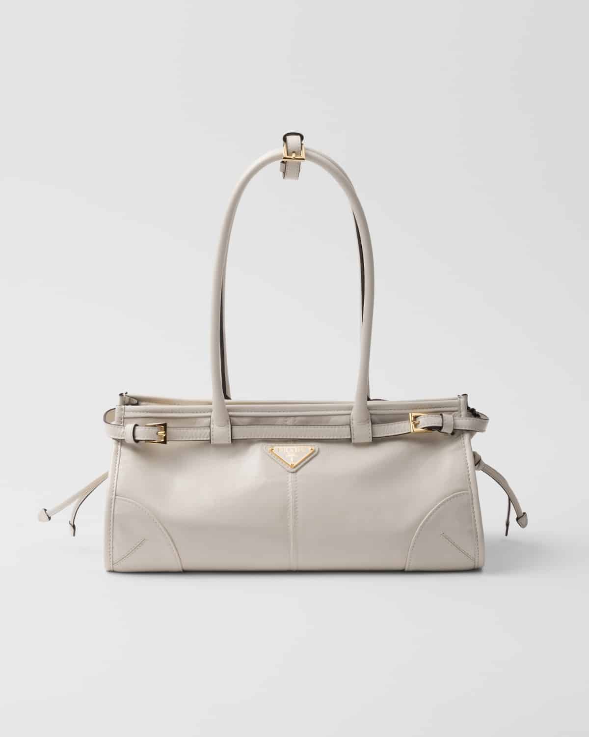 Sac à main cuir blanc Prada-influensse
