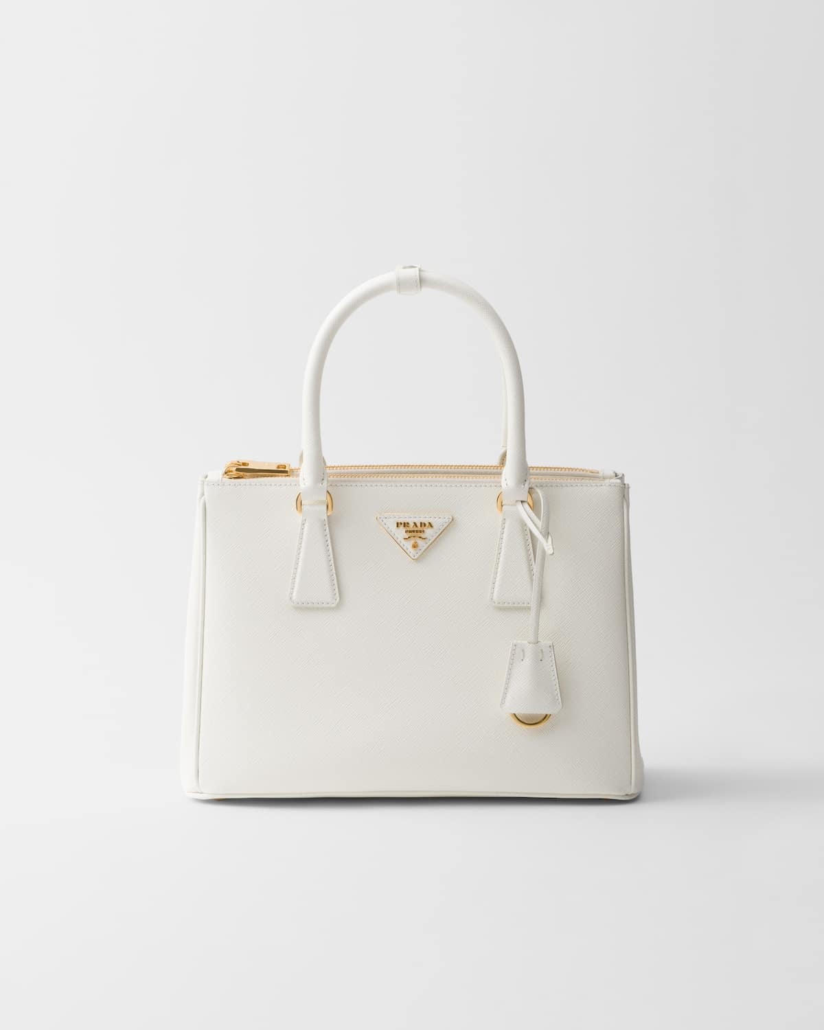 Sac à main Galleria cuir Saffiano blanc Prada-influensse