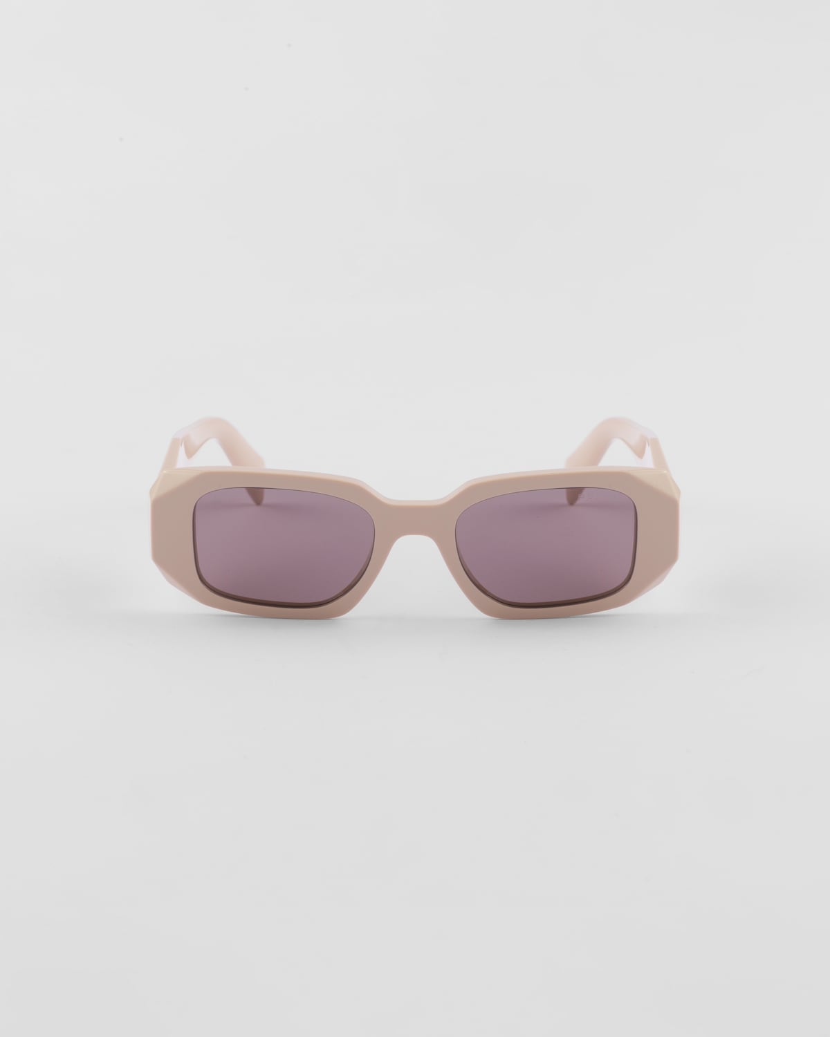 Lunettes de soleil symbole beige poudré prune Prada-influensse