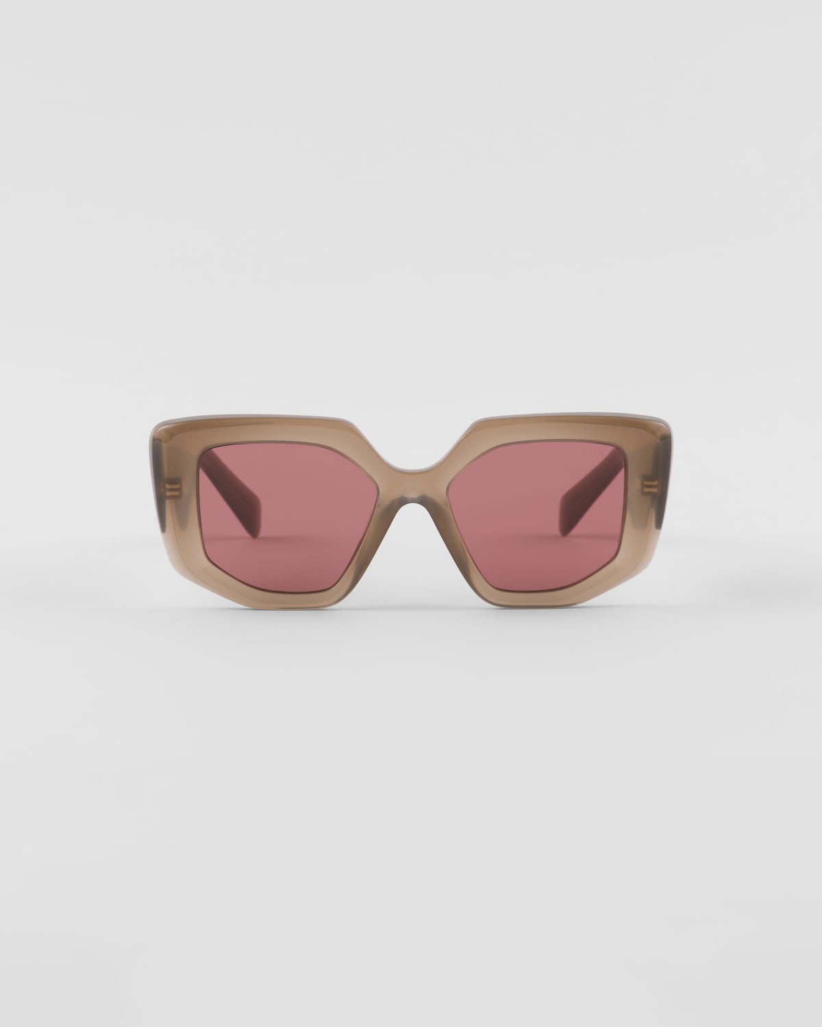 Lunettes de soleil logo triangle vert loden étrusques Prada-influensse