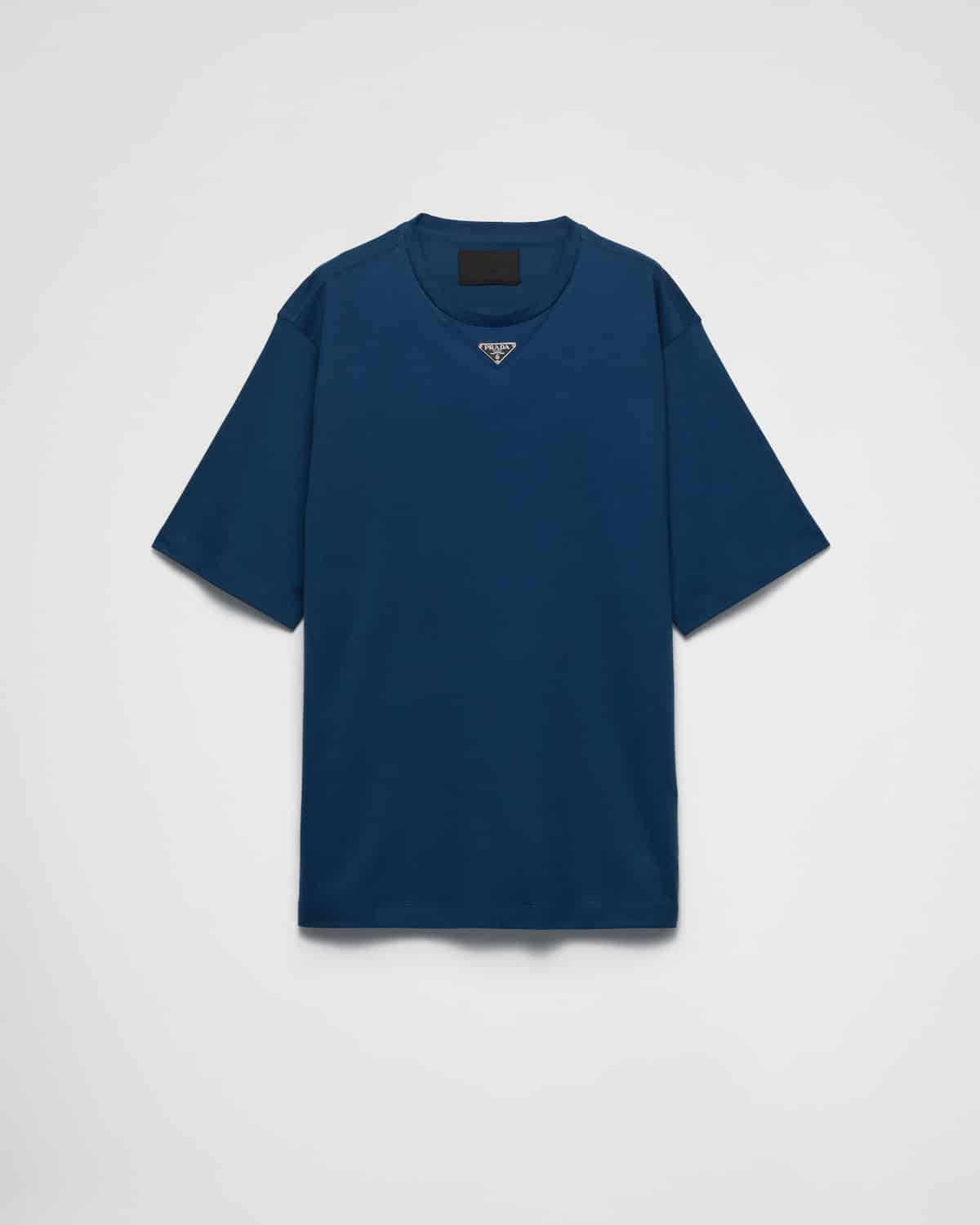 T-shirt coton bleu aviateur Prada-influensse