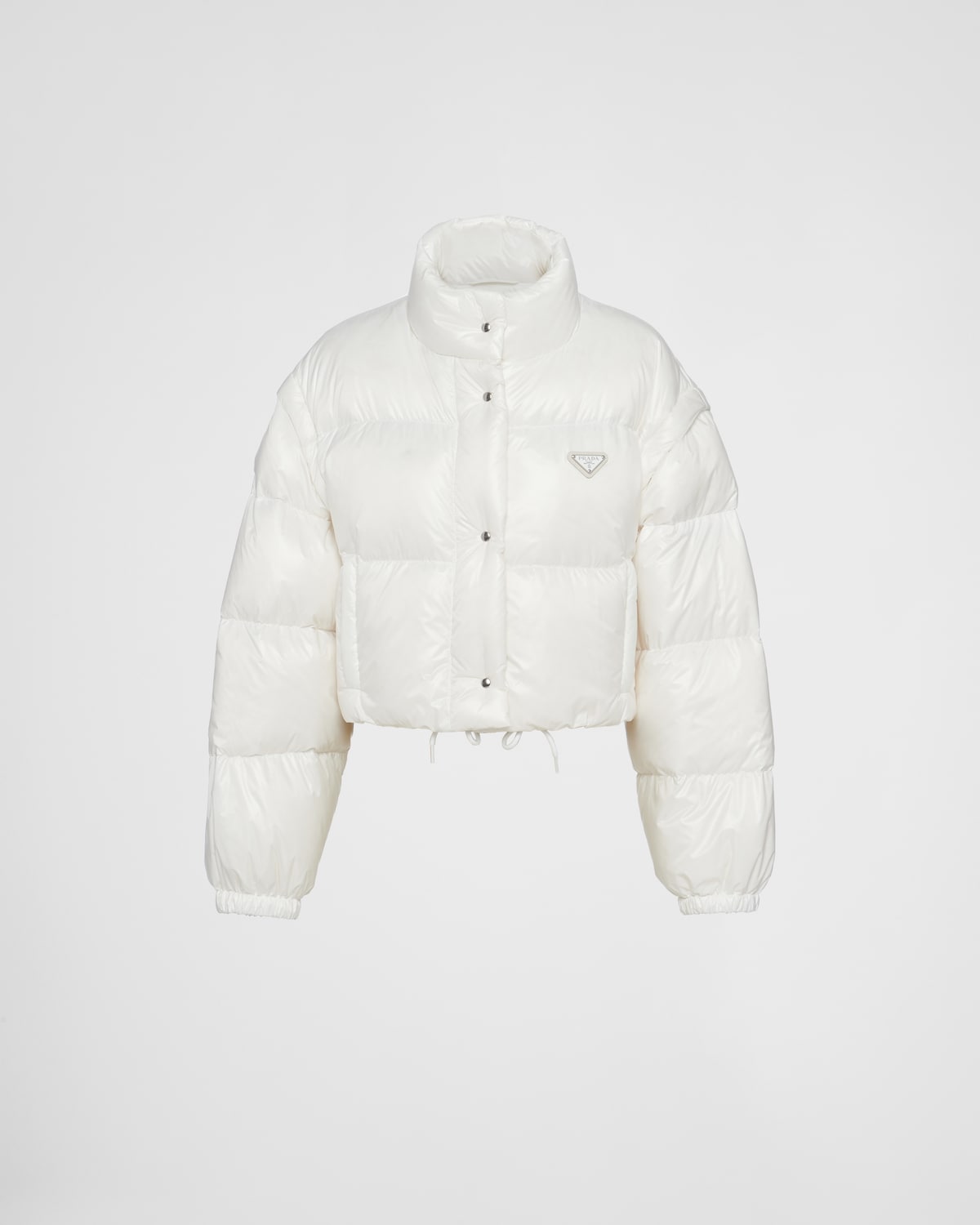 Doudoune courte convertible Re-Nylon blanc Prada-influensse