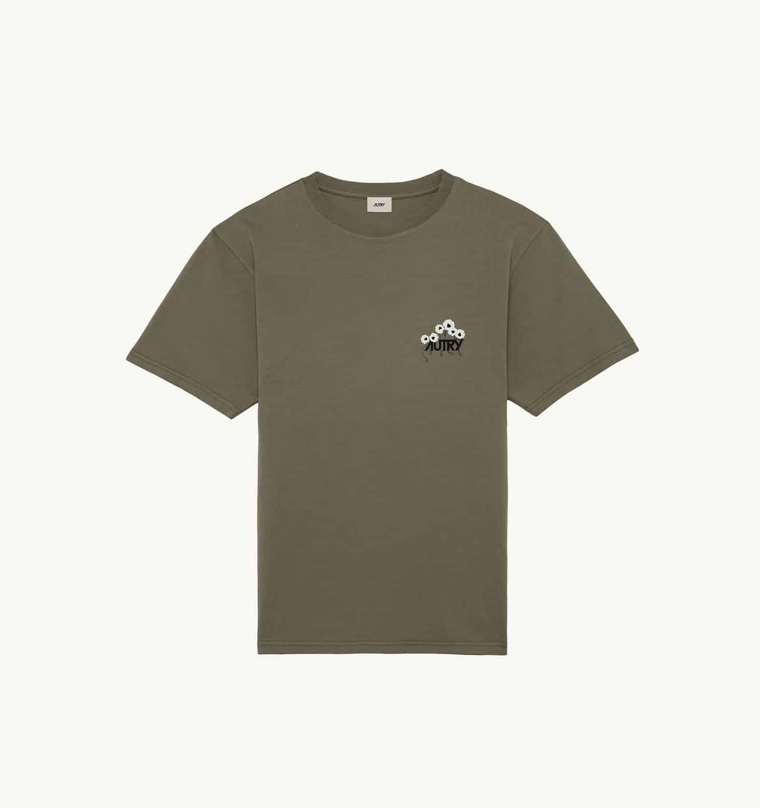 T-shirt graphique Fleurs olive Autry-influensse