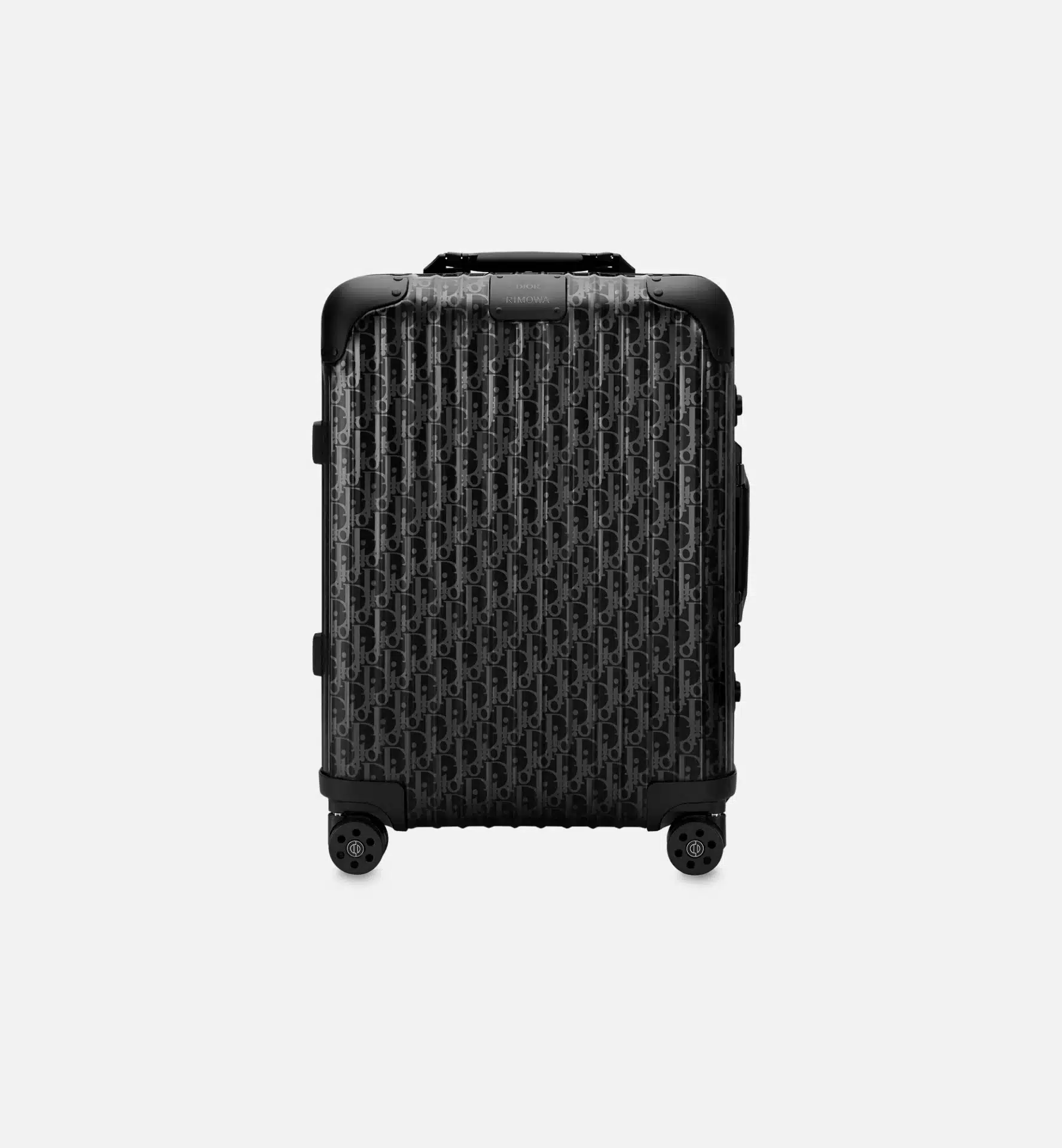 Valise cabine Dior And Rimowa aluminium oblique noir-influensse