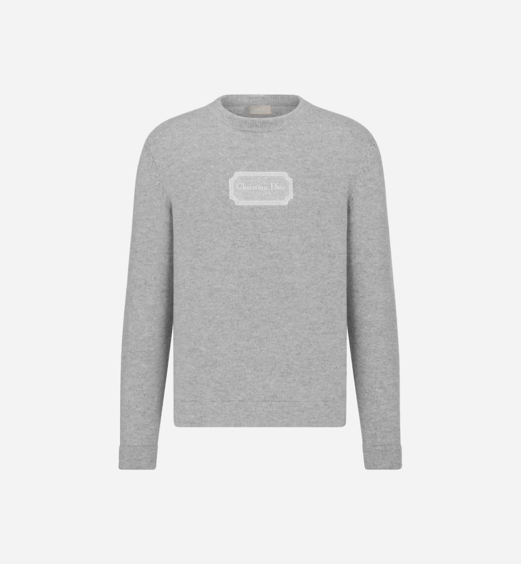 Pull Christian Dior Couture jersey cachemire gris-influensse