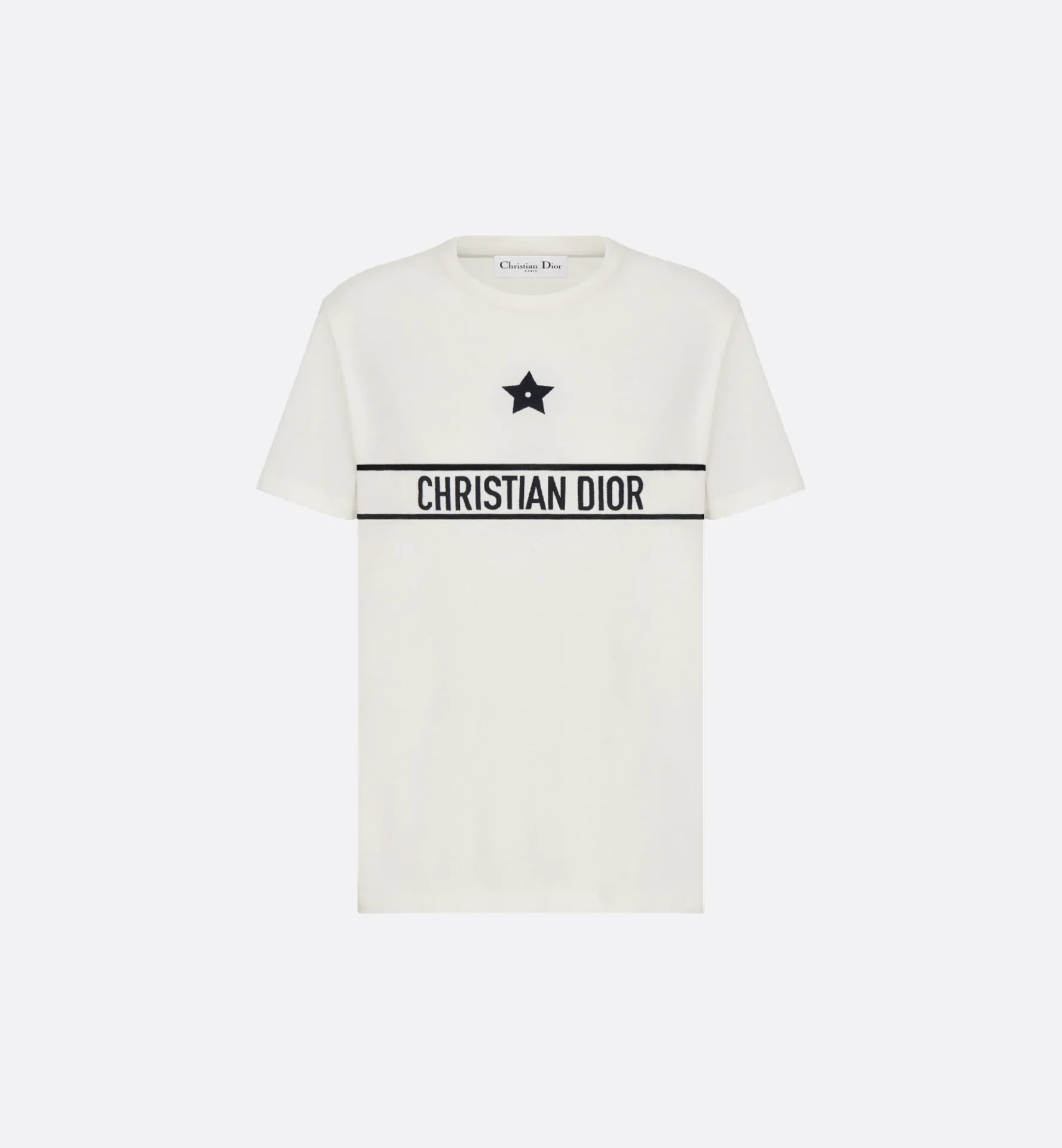 T-shirt streetwear luxe Signature jersey coton blanc Dior-influensse