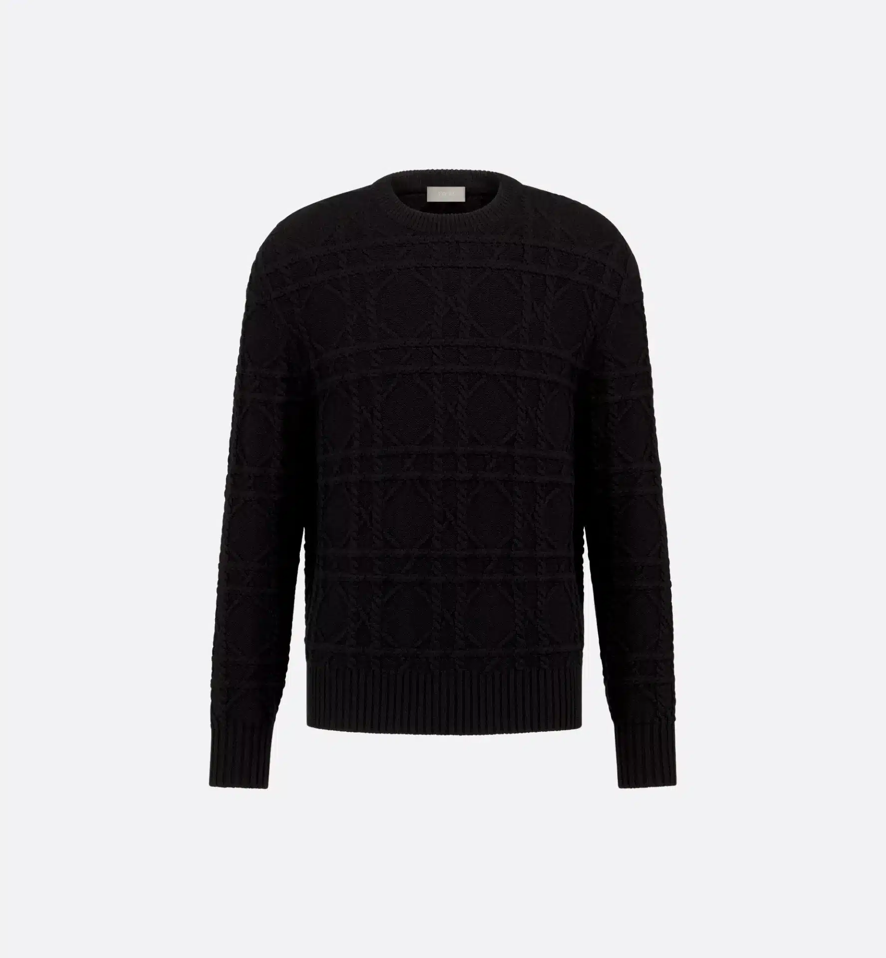 Pull streetwear luxe Cannage maille cachemire noir Dior-influensse