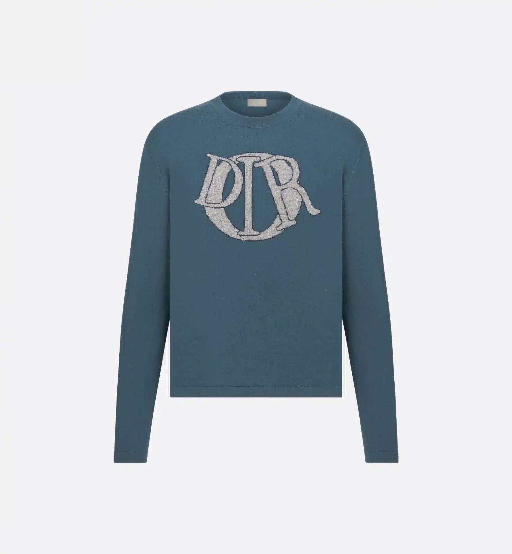 Pull Charm jersey laine cachemire bleu Dior-influensse