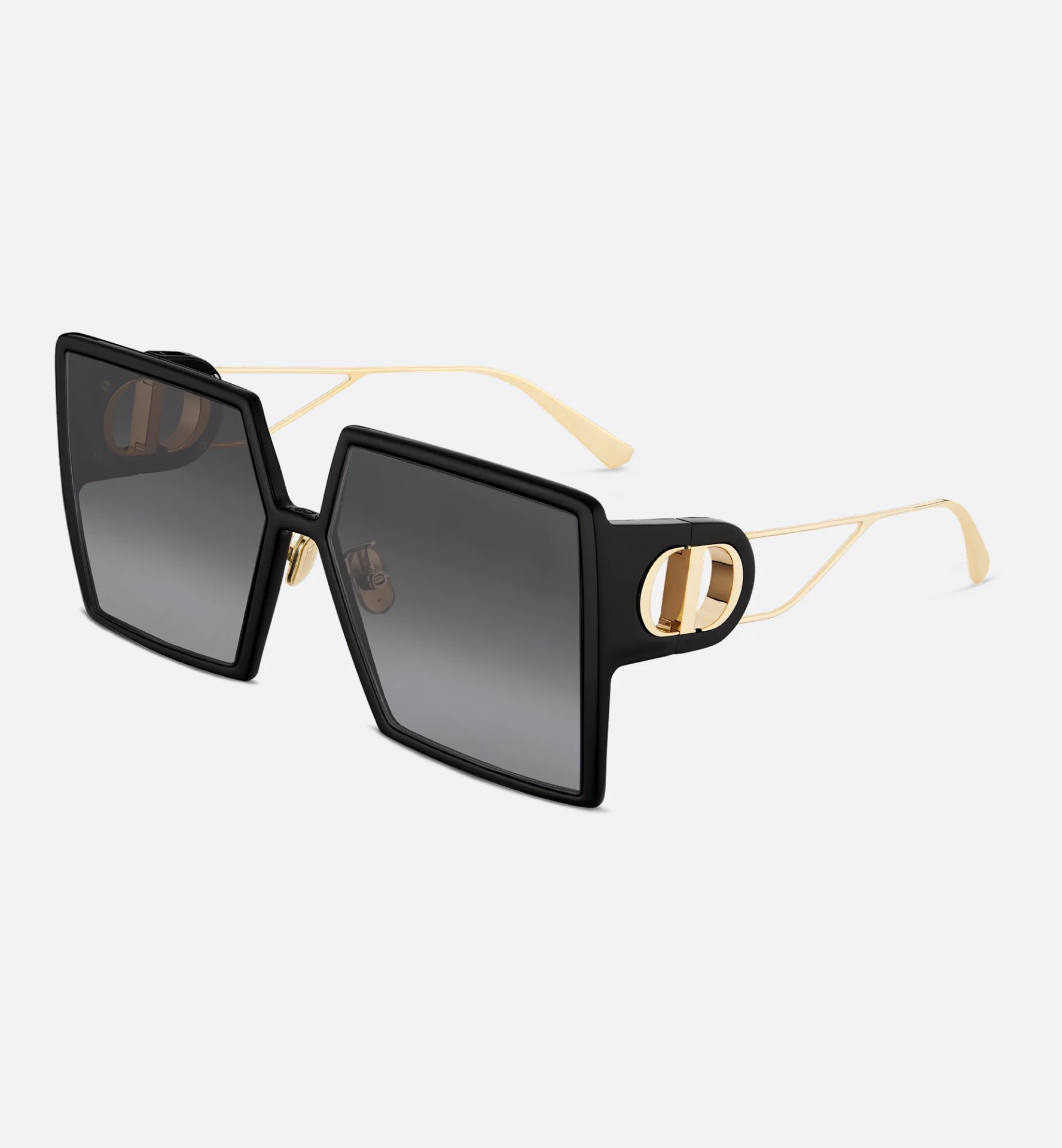 Lunettes de soleil luxe 30Montaigne SU carrées oversize noir Dior-influensse