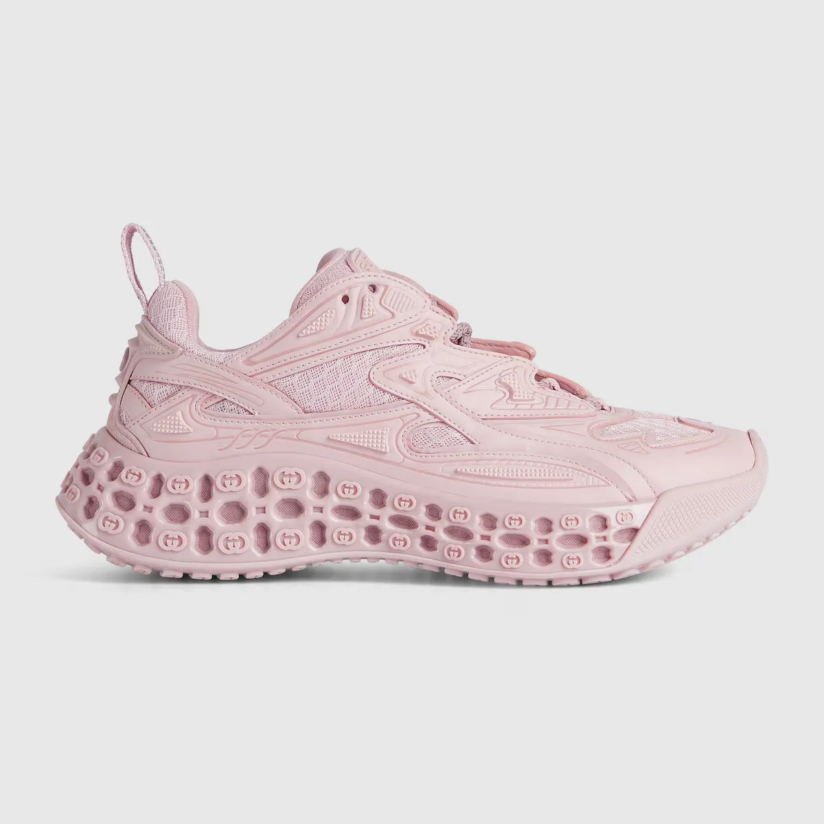 Sneaker Femme luxe Cu3D Demetra mesh rose clair Gucci-influensse