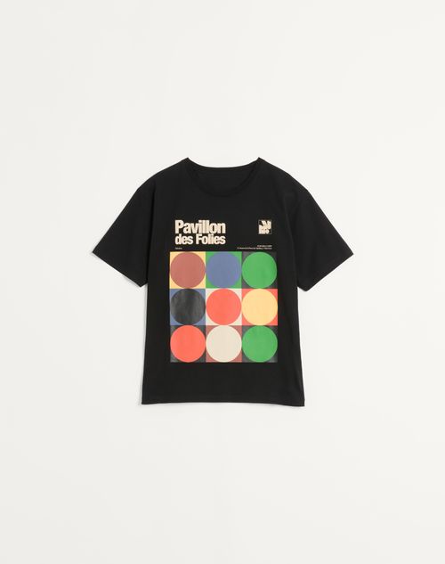 T-shirt luxe coton Pavillon des Folies noir Valentino-influensse