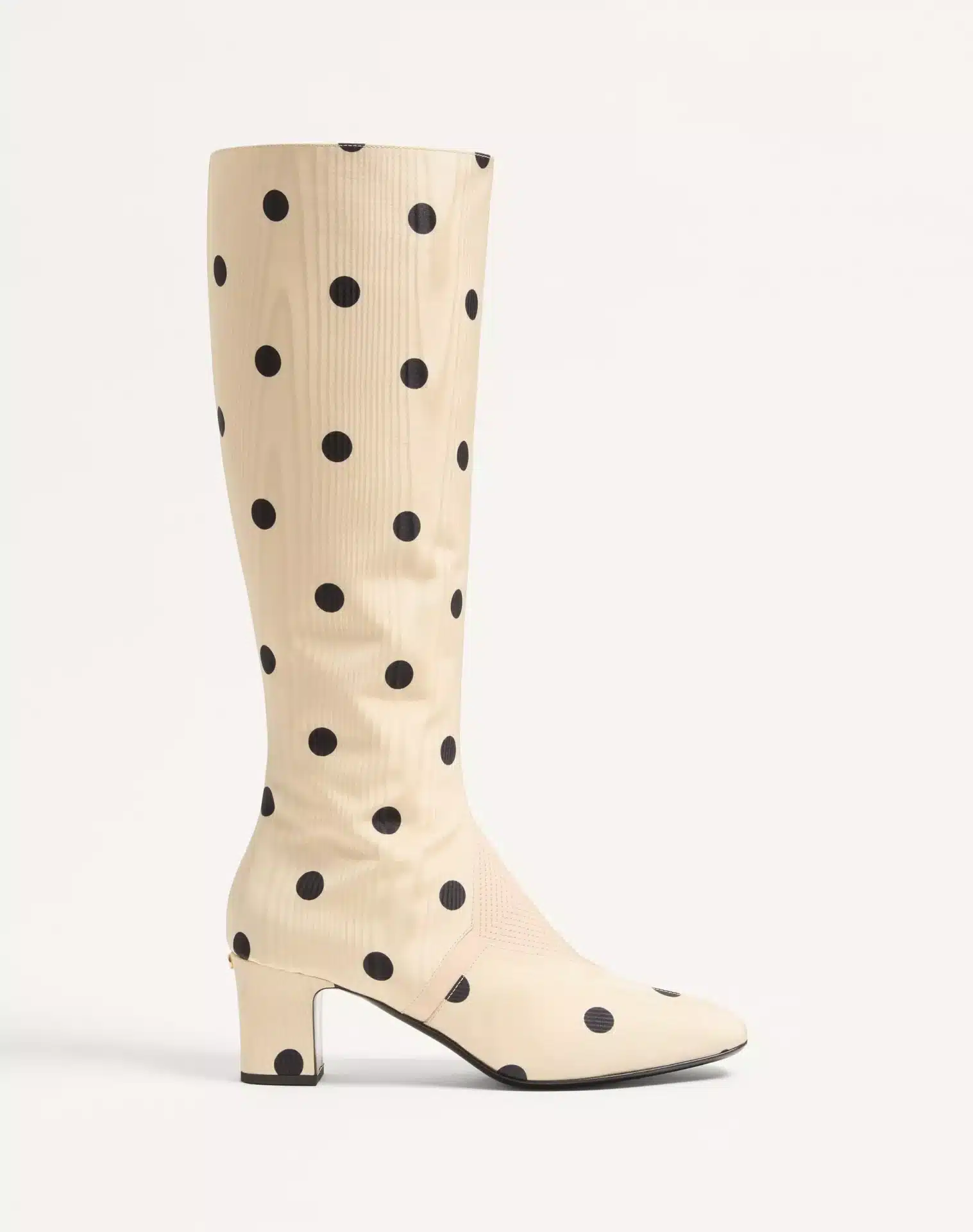 Bottes Equivoque Tissu Moiré Plus de pois beurre noir Valentino-influensse