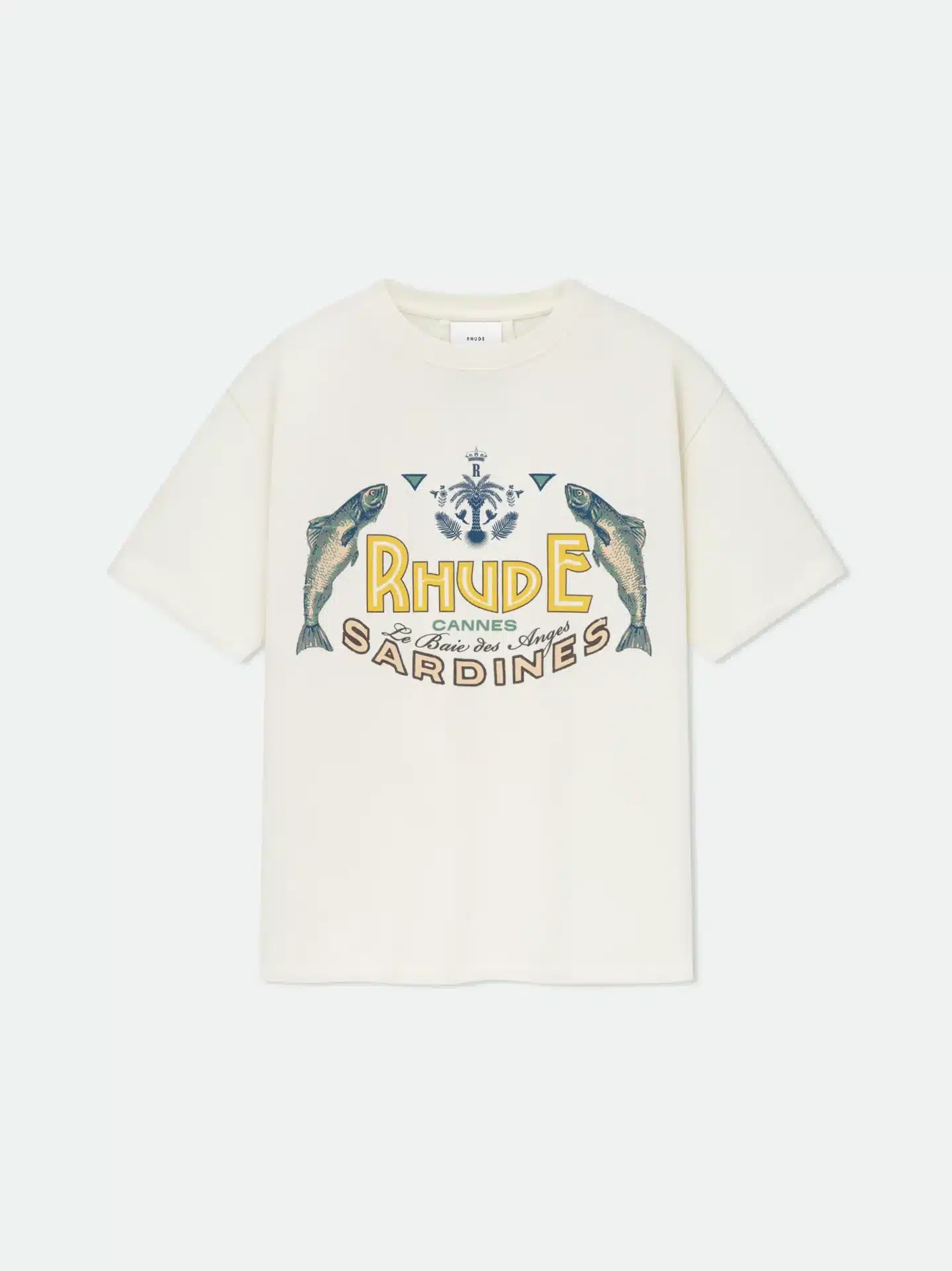T-shirt luxe Sardines blanc VTG Rhude-influensse