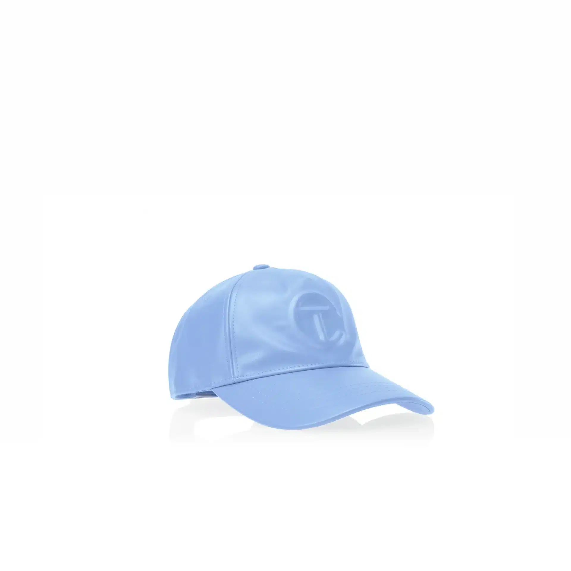Casquette streetwear logo relief cerulean Telfar-influensse