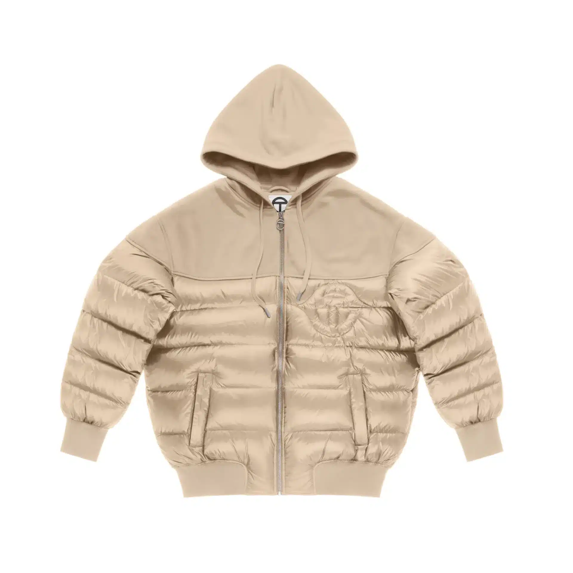 Sweat à capuche streetwear luxe Puffer crème Telfar-influensse
