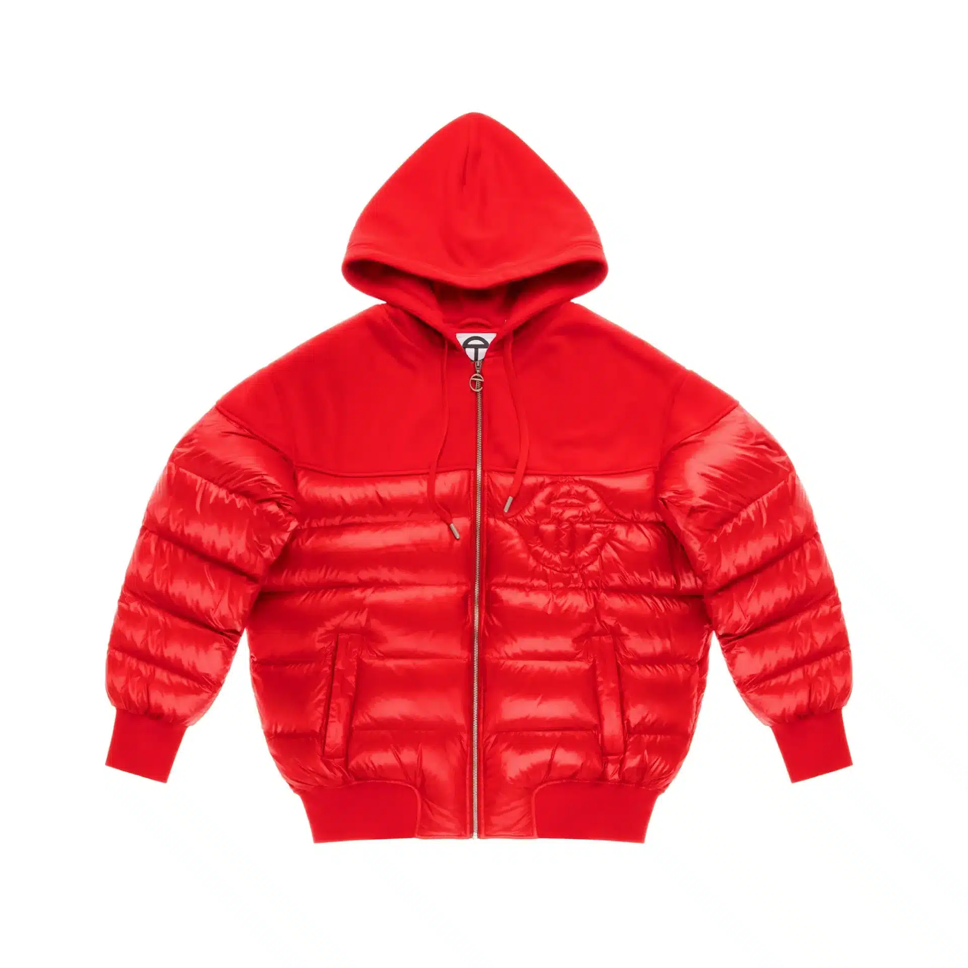 Sweat à capuche streetwear luxe Puffer rouge Telfar-influensse