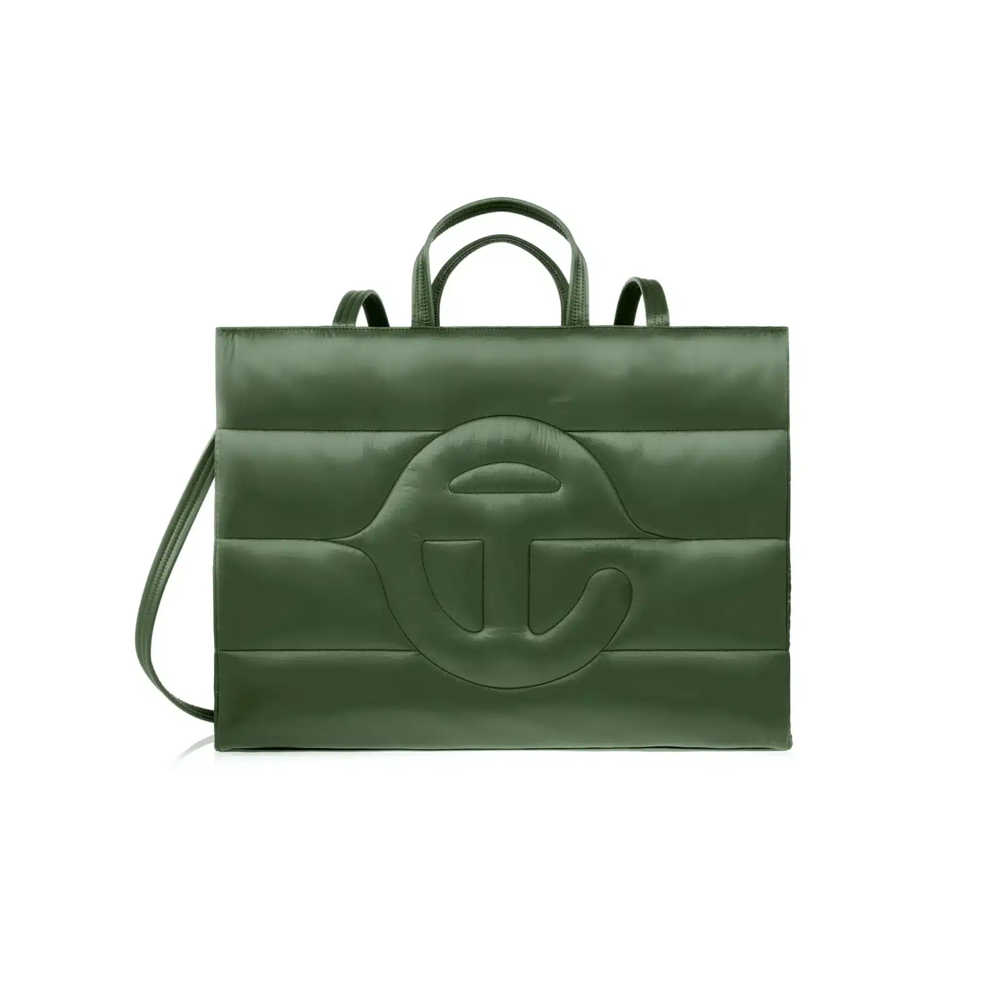 Sac à bandoulière Moyen Puff streetwear vert Telfar-influensse