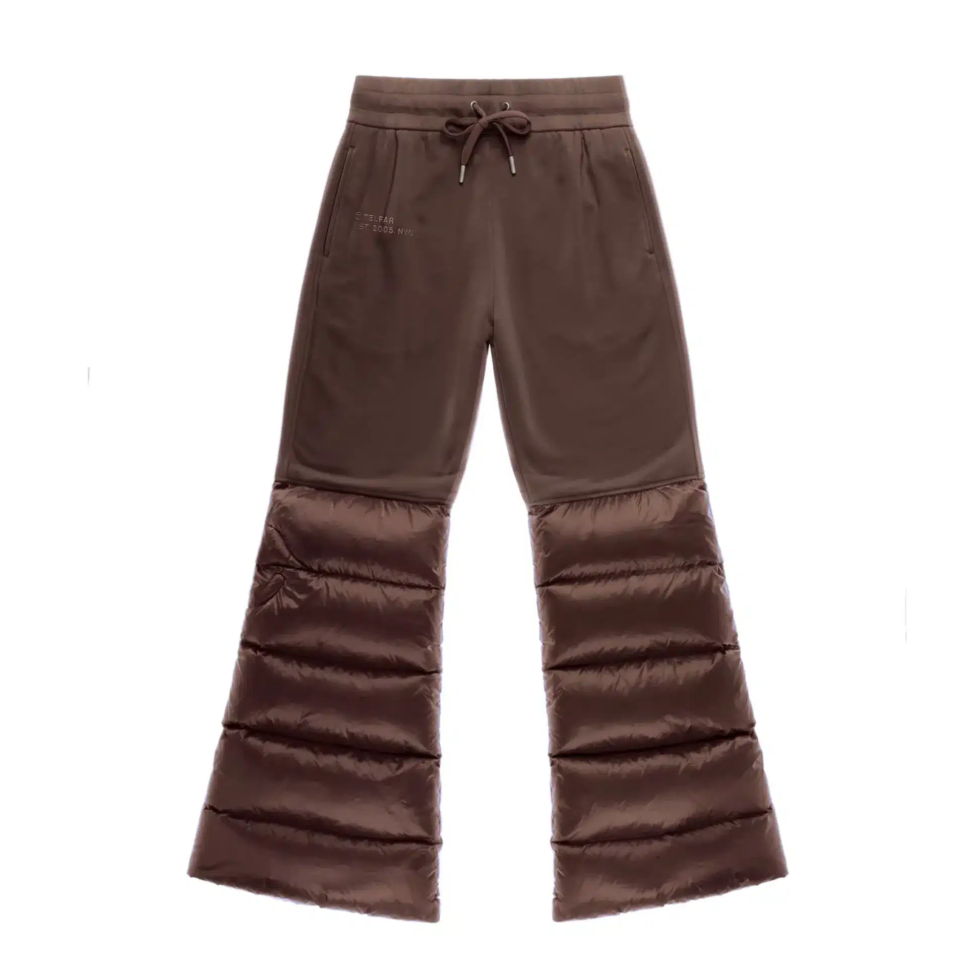 Pantalon survêtement Puff streetwear luxe chocolat Telfar-influensse