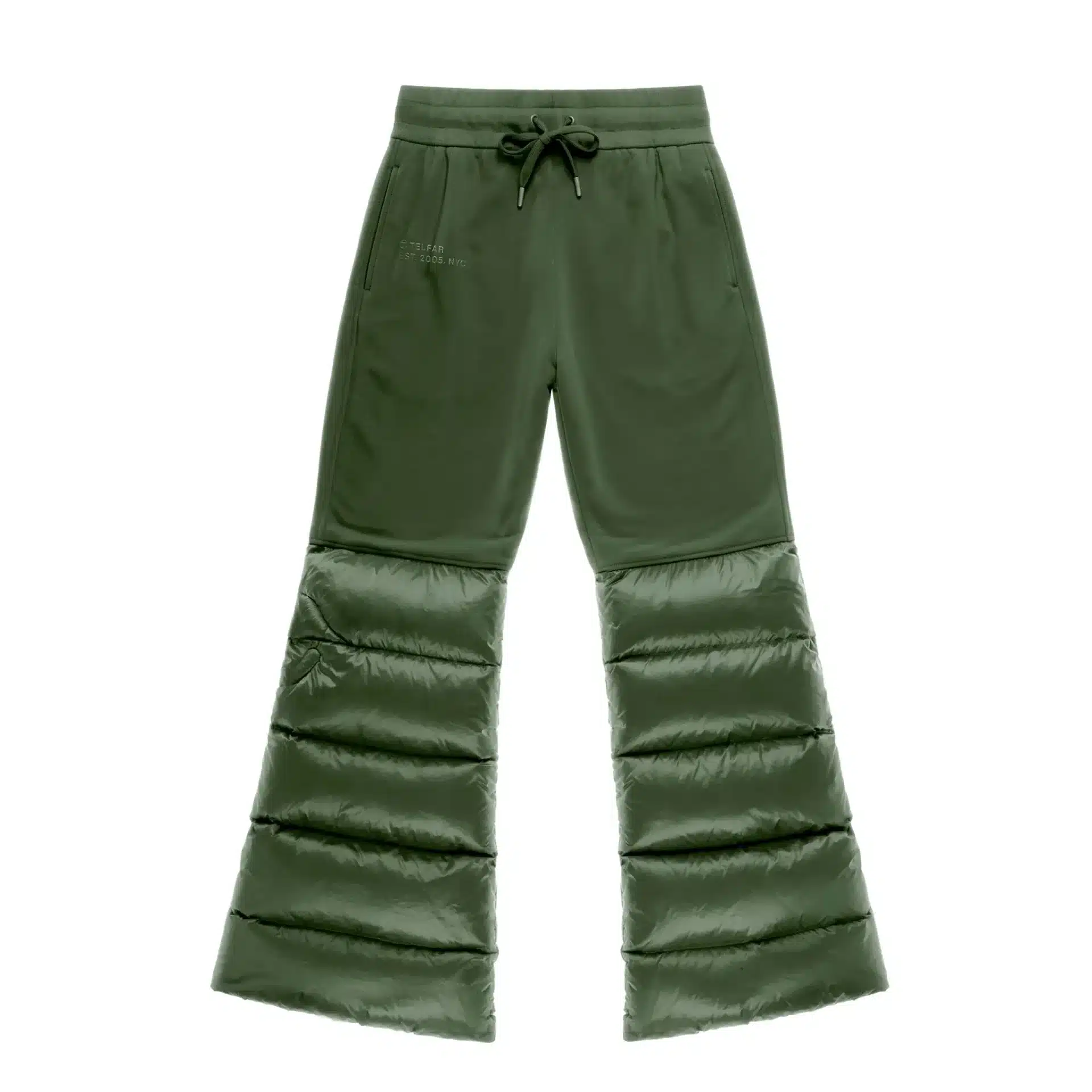Pantalon survêtement Puff streetwear luxe vert Telfar-influensse
