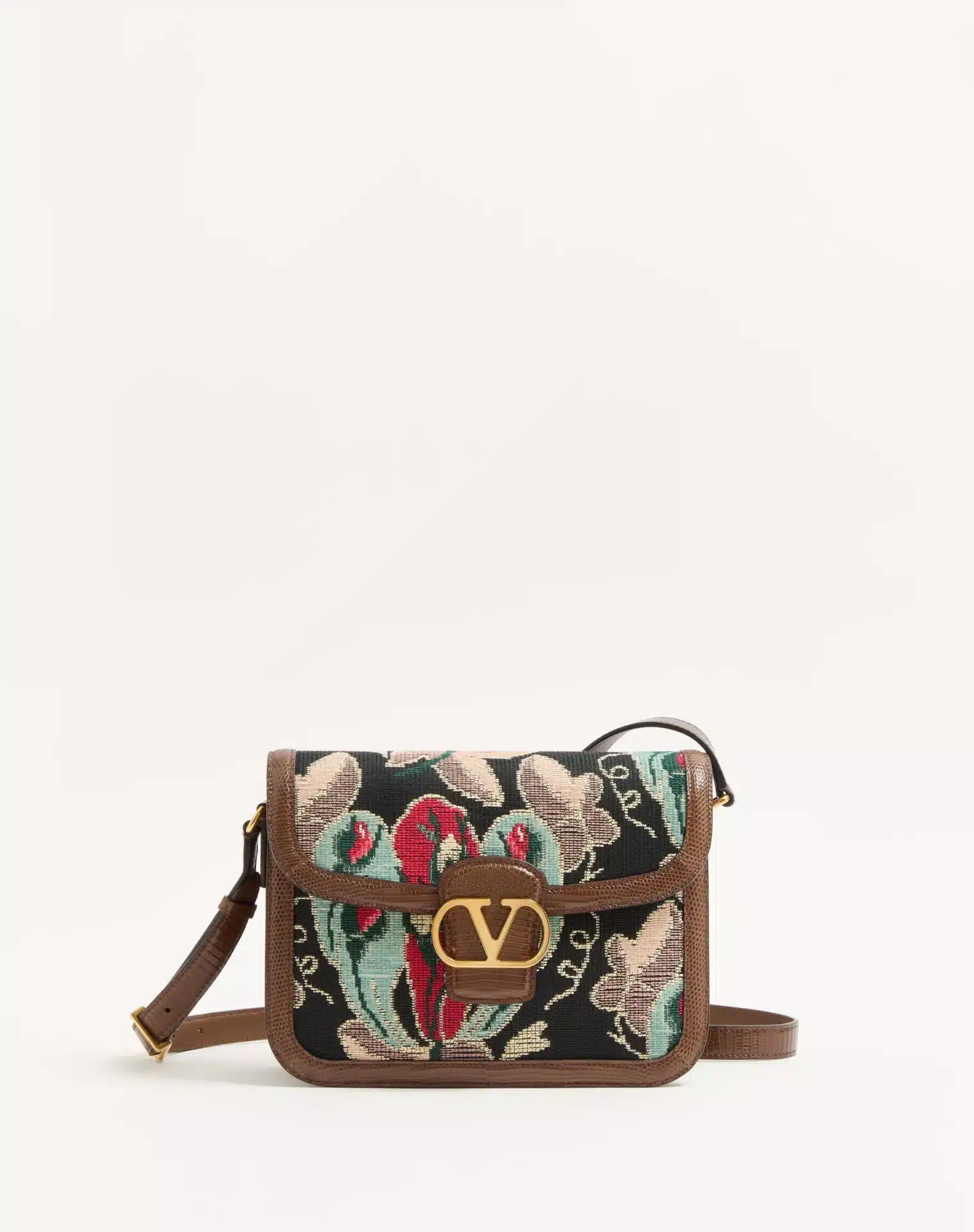Sac porté épaule 9TO5 jacquard lézard multicolor Valentino-influensse
