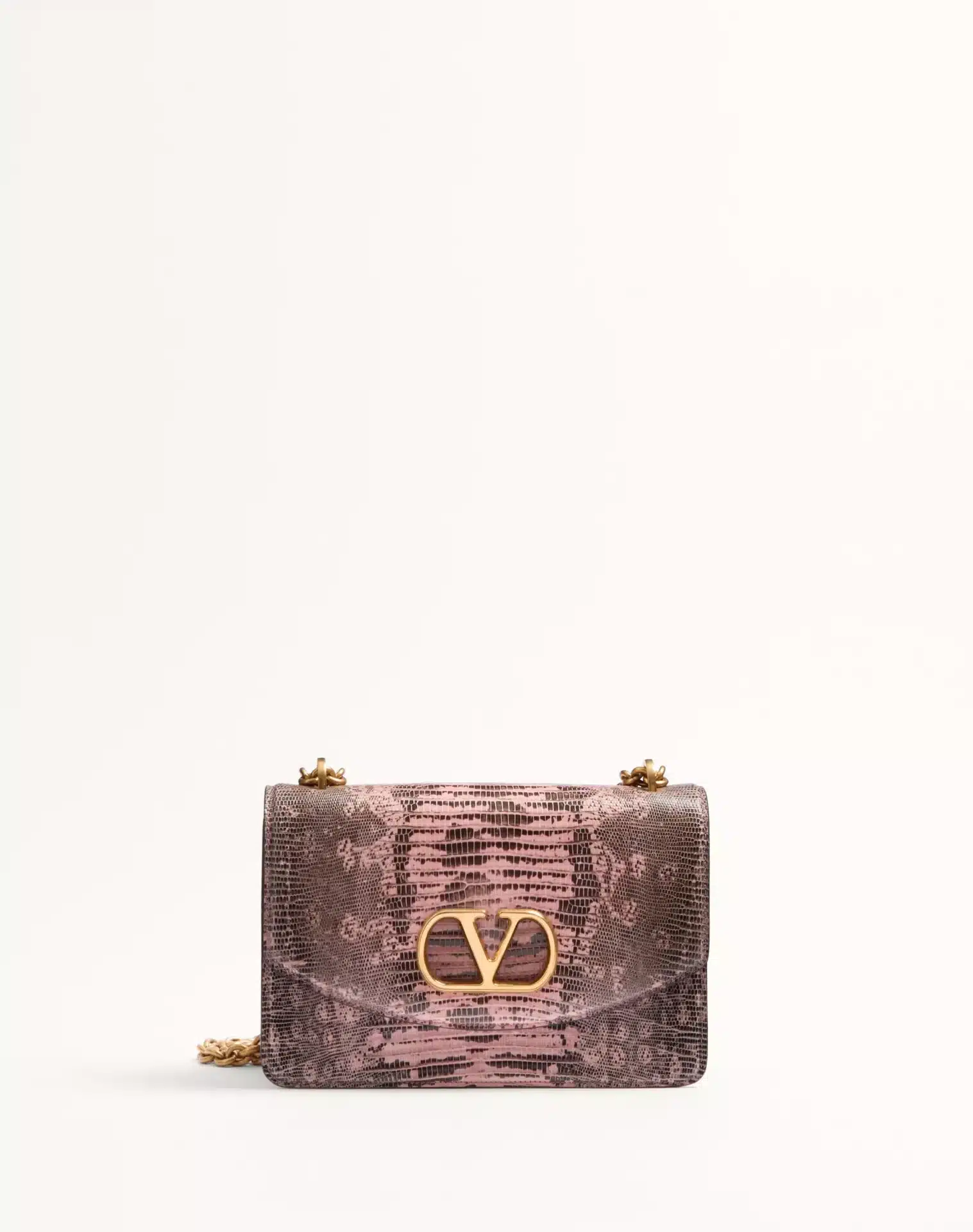 Sac porté épaule Vain En Tejus rose pêche Valentino Garavani-influensse