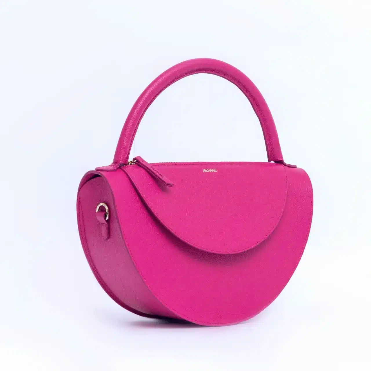 Sac à main Luxe Coumba cuir fuchsia Nilhane-influensse
