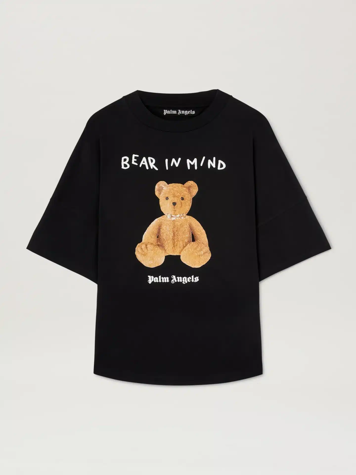 T-shirt Bear in Mind noir marron Palm Angels-influensse