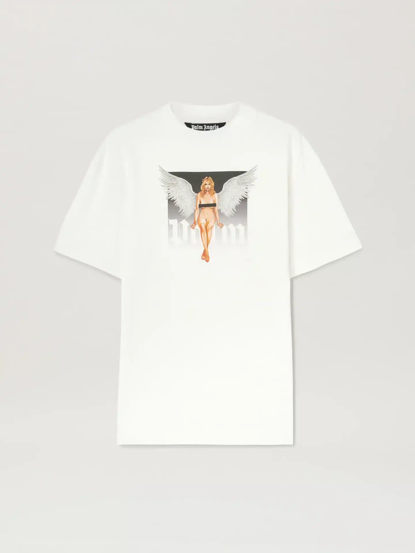 T-shirt Pin-up off white noir Palm Angels-influensse