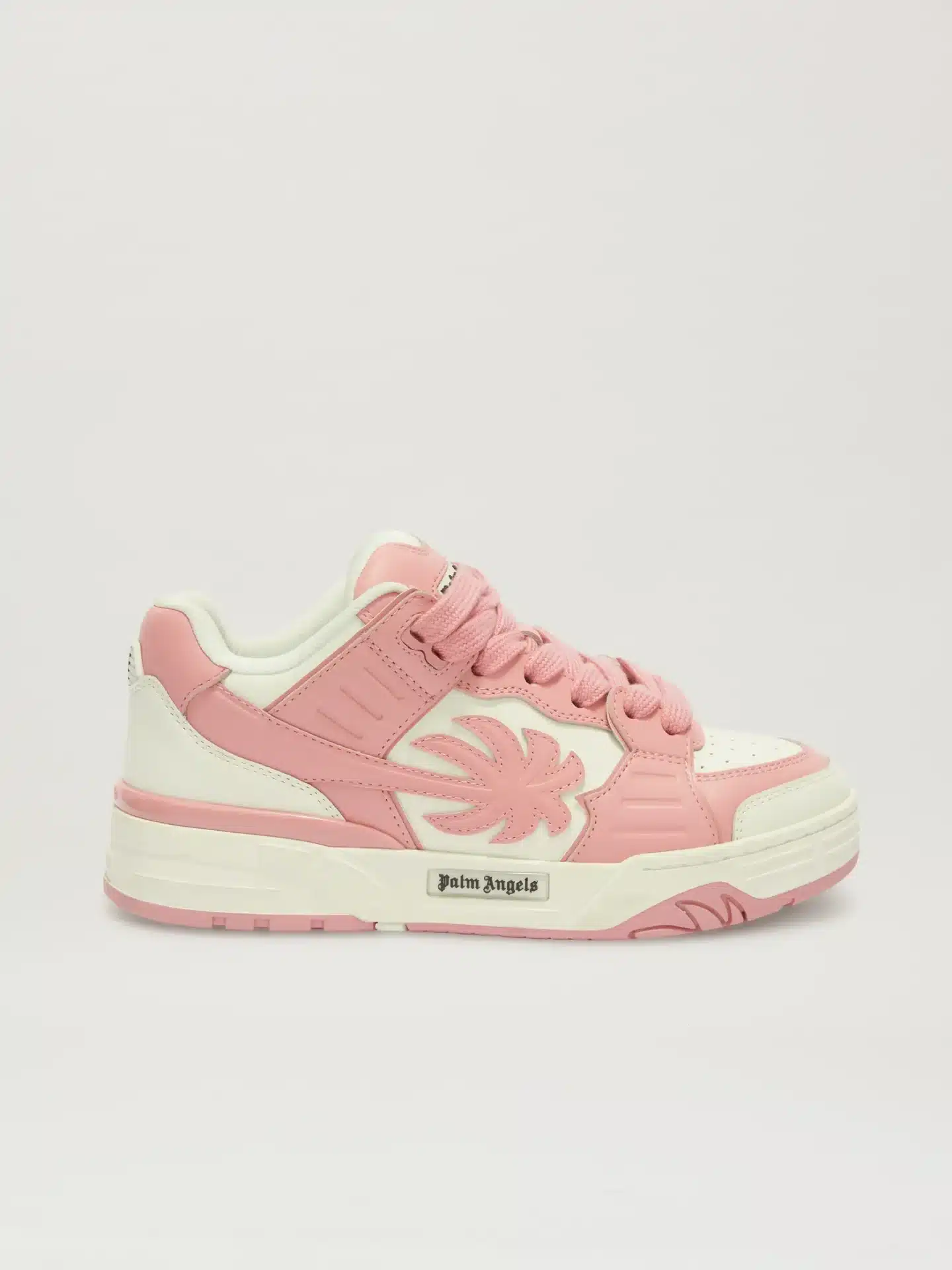 Sneaker Femme Venice cuir blanc rose Palm Angels-influensse
