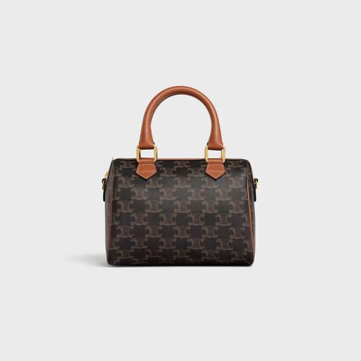Sac à main luxe Boston Triomphe toile cuir tan Celine-influensse