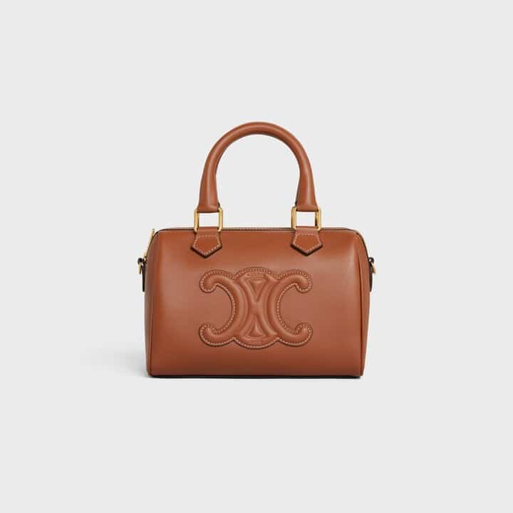 Sac à main luxe Boston cuir tan Celine-influensse