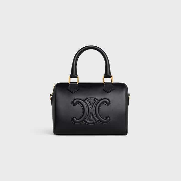 Sac à main luxe Boston cuir noir Celine-influensse