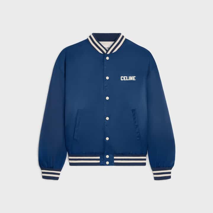 Blouson Teddy Loose nylon marine Celine-influensse