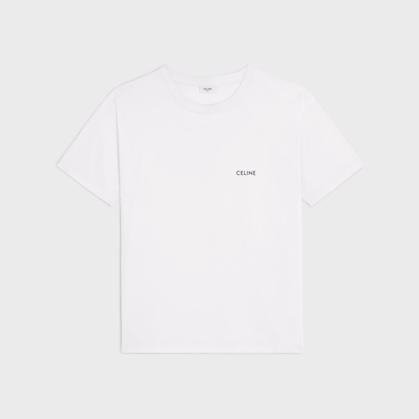 T-shirt Loose coton jersey Ecru noir Celine-influensse