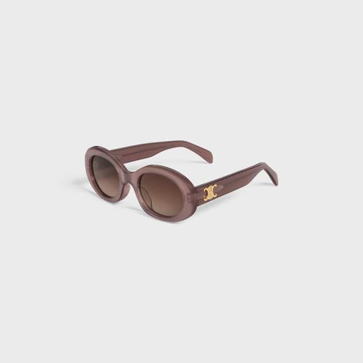 Lunettes de soleil Triomphe 01 acétate noisette Celine-influensse