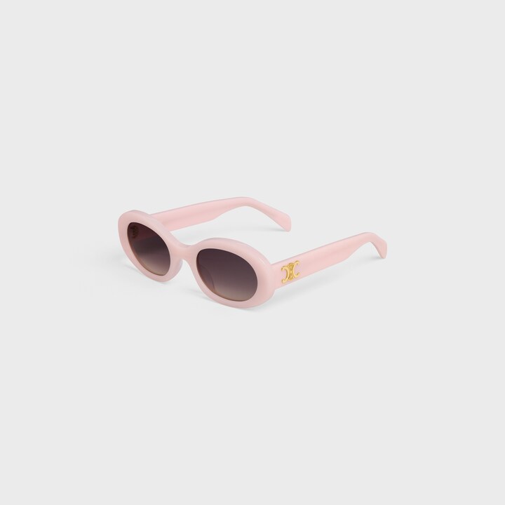 Lunettes de soleil Triomphe 01 acétate milky pastel rose Celine-influensse