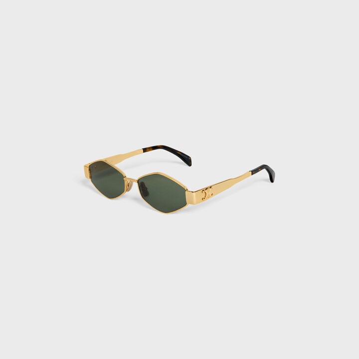 Lunettes de soleil Triomphe Métal 02 or vert Celine-influensse