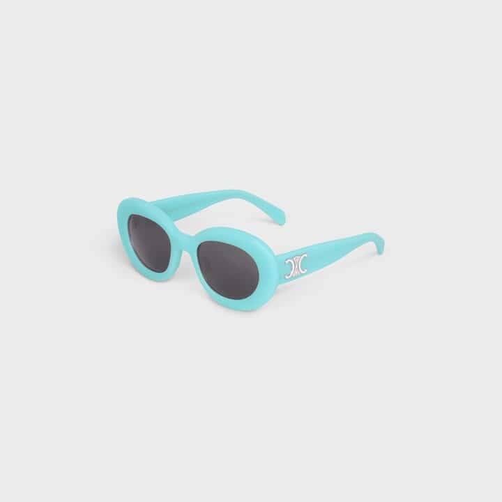 Lunettes de soleil Triomphe Skate 01 acétate lait turquoise Celine-influensse