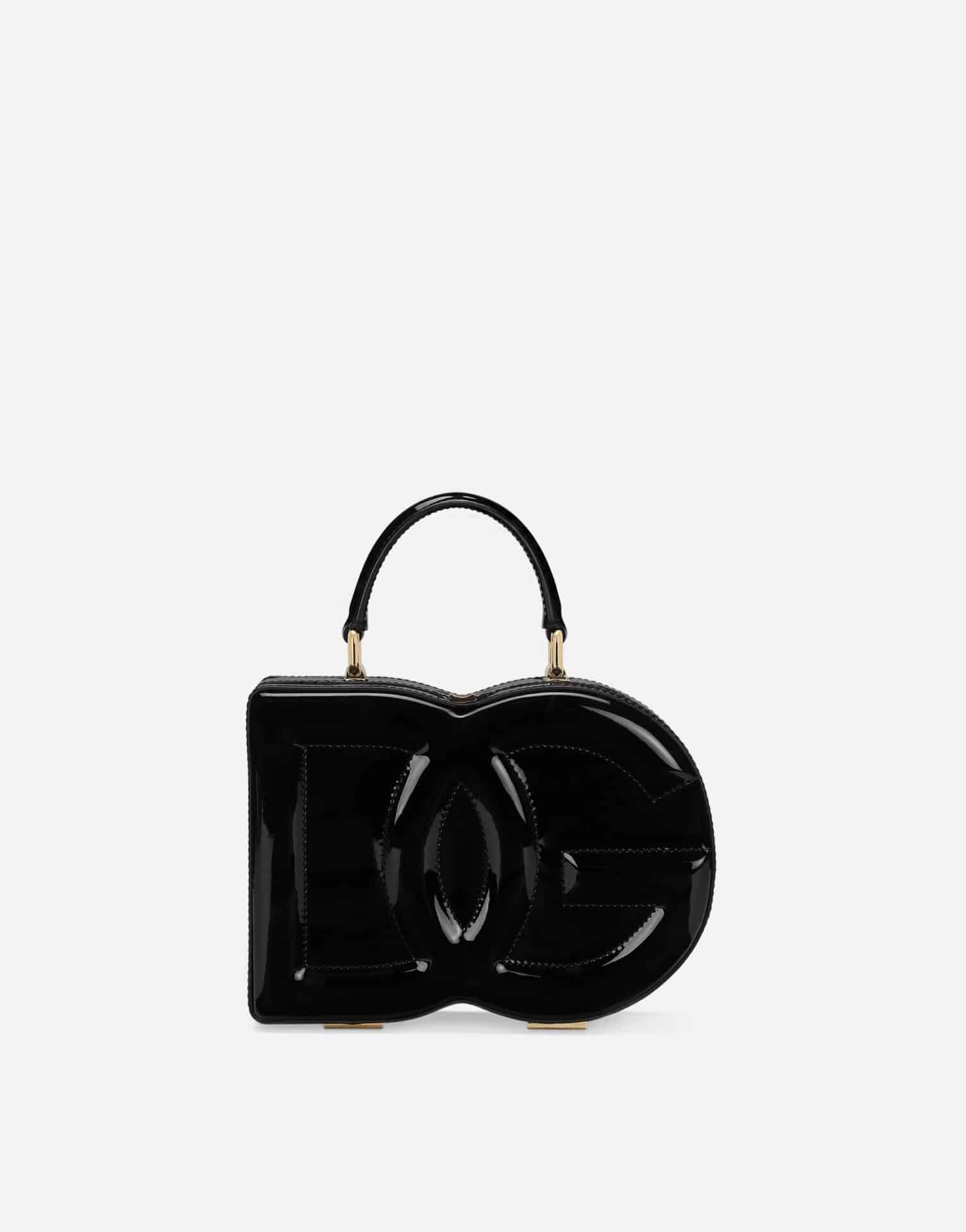 Sac à main DG logo bag box cuir noir Dolce & Gabbana--influensse
