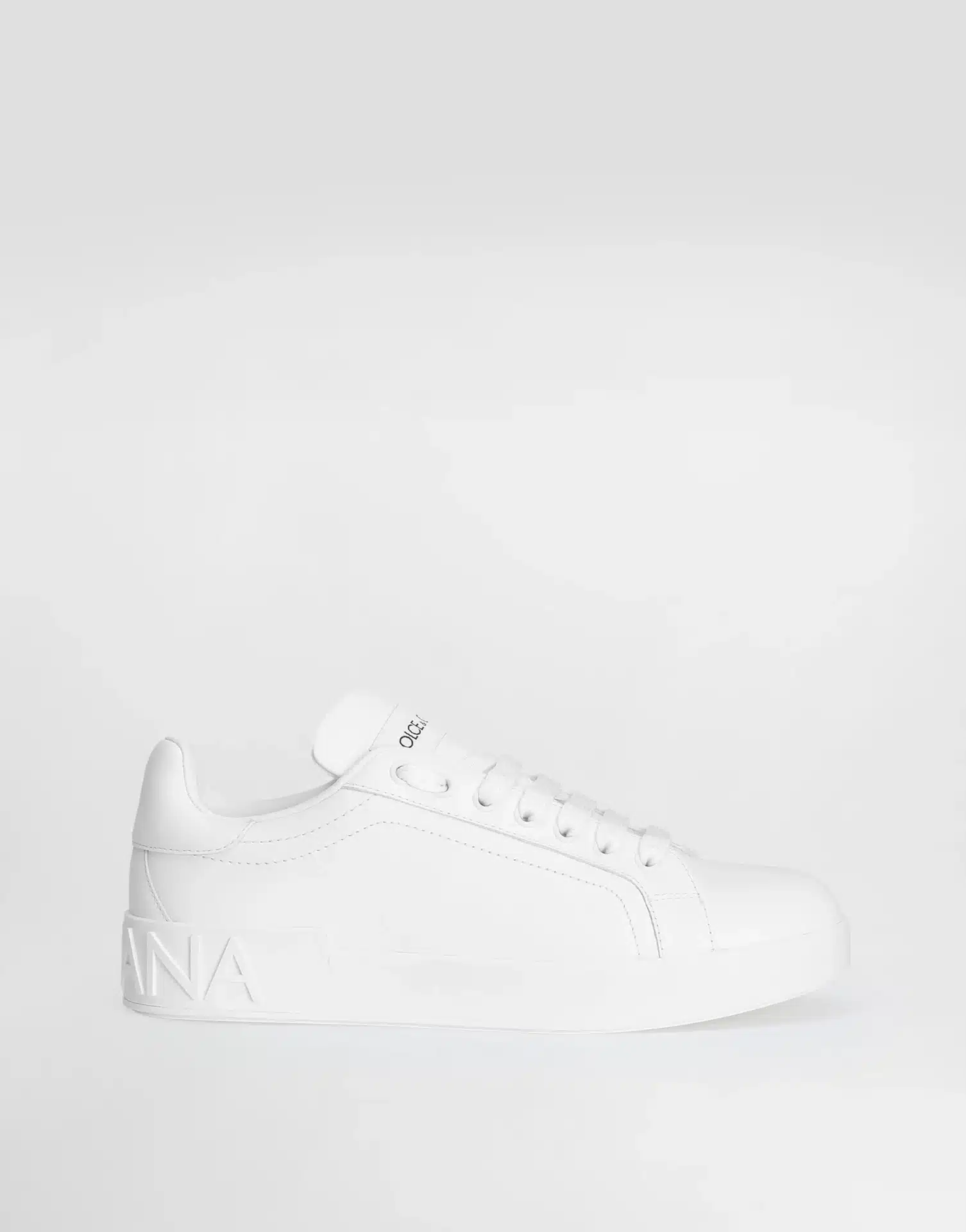 Sneakers luxe Portofino cuir blanc Dolce&Gabbana-influensse